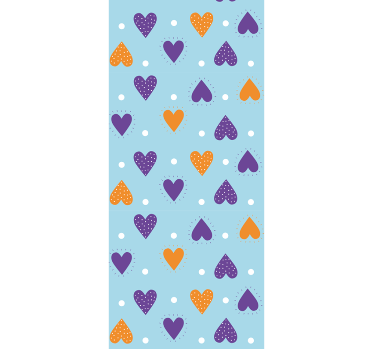 Srdeční dešťové kapky Tapeta do ložnice - TenStickers