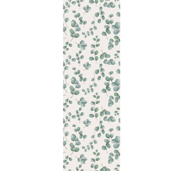 Akvarel listy přes béžové květinové tapeta - TenStickers