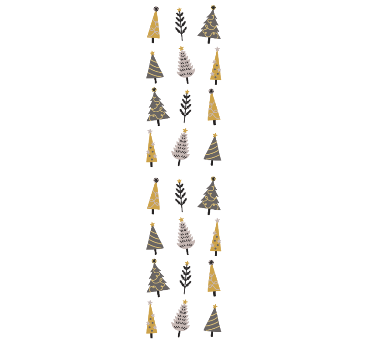 Sváteční strom vzor Vánoční tapeta - TenStickers