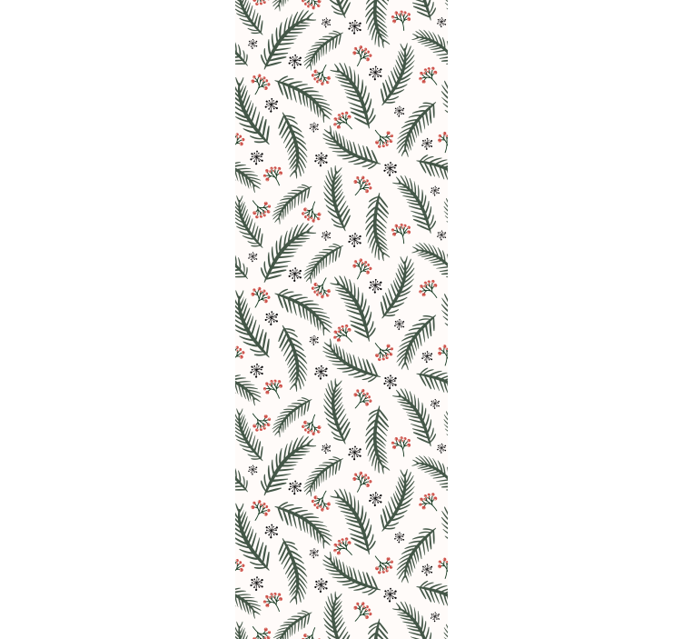 Borové větve vzor vánoční tapeta - TenStickers
