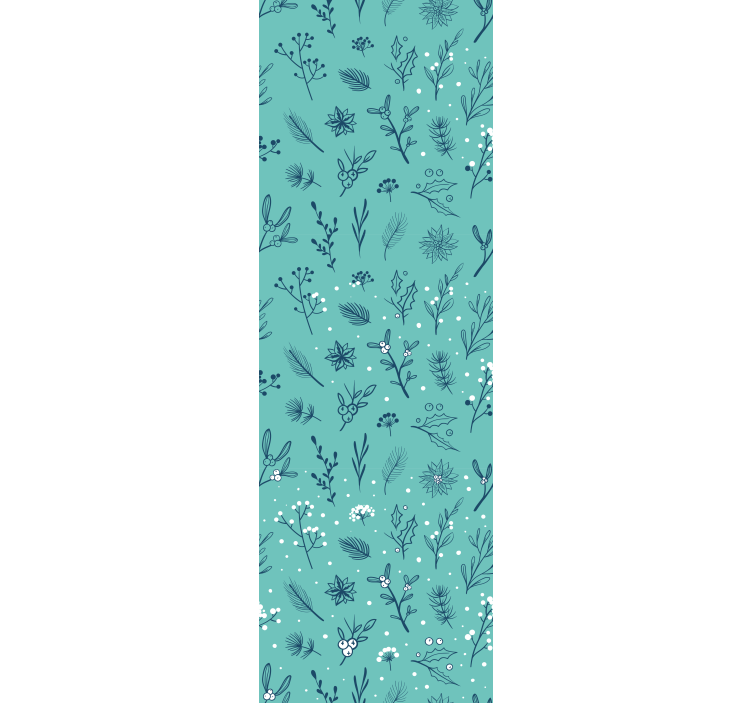 Slavnostní botanická Vánoční tapeta - TenStickers