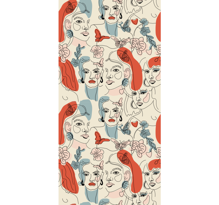 ženská perokresba Umělecká tapeta - TenStickers