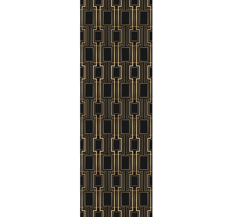 Zlatá a černá dekorativní trojúhelníková tapeta - TenStickers