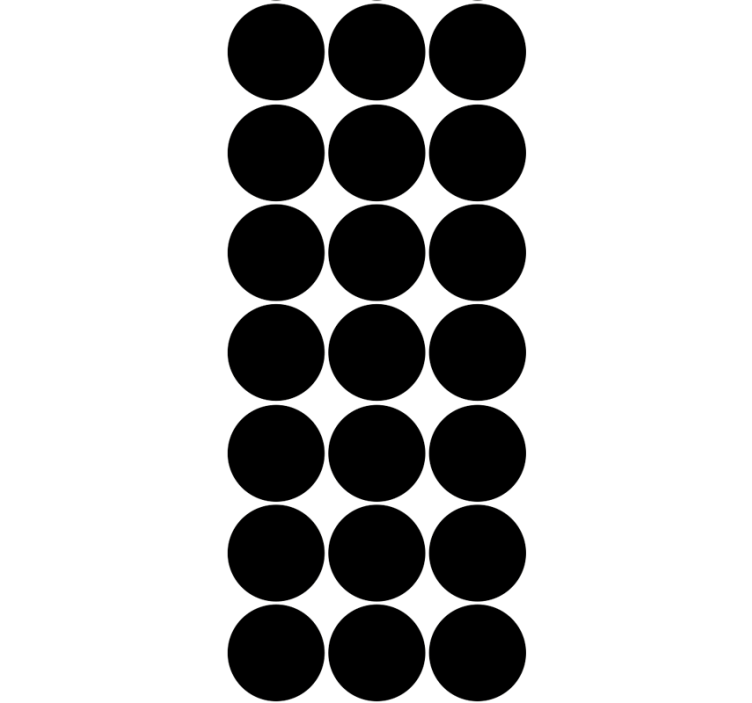 Elegantní černý kruhový vzor Tapeta tečka - TenStickers