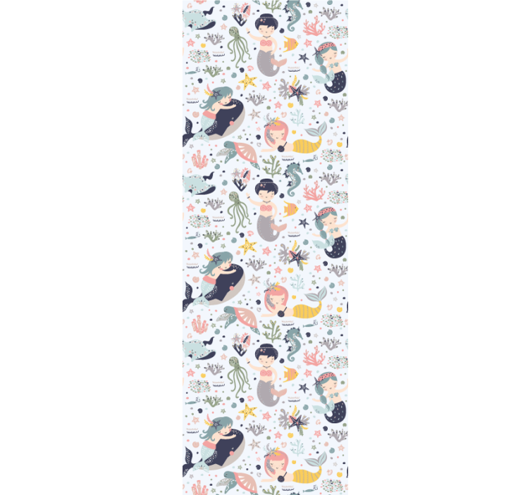 Mořská panna vodní přátelé školka tapeta - TenStickers