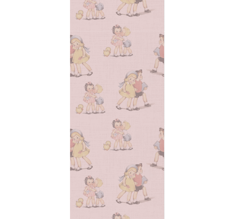 Tapeta se vzorem dětí a květin 80. Let - TenStickers