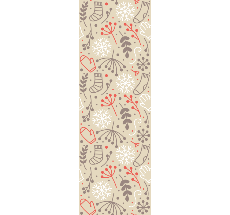 Zimní rukavice barevný vzor vánoční tapeta - TenStickers