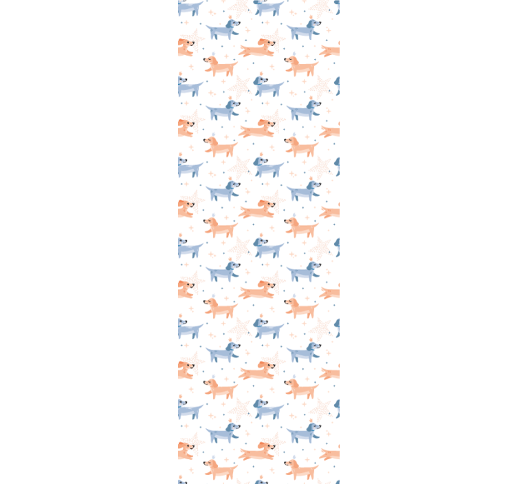 Téma hravá štěňata školka tapeta - TenStickers