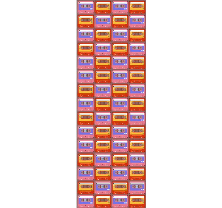 Retro kazetové pole Umělecká tapeta - TenStickers