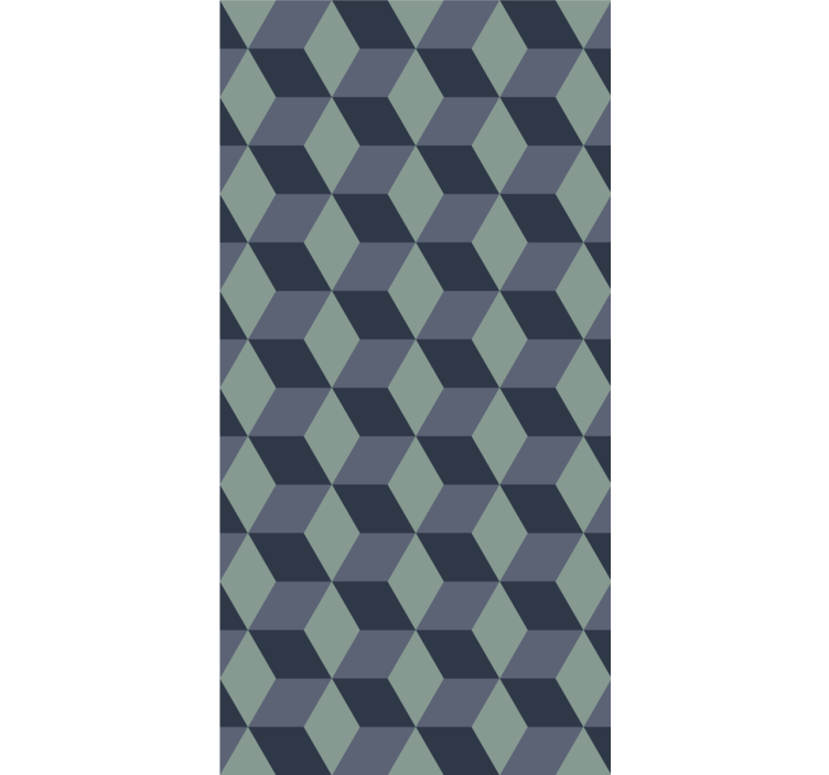 3d vzor kostky Geometrická tapeta - TenStickers
