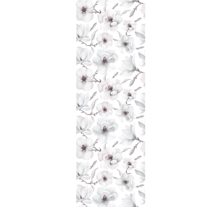 Elegantní šedý motiv květinová tapeta - TenStickers