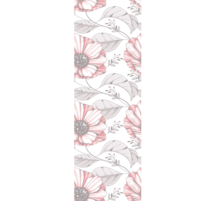 Elegantní růžová květinová tapeta s designem magnólie - TenStickers