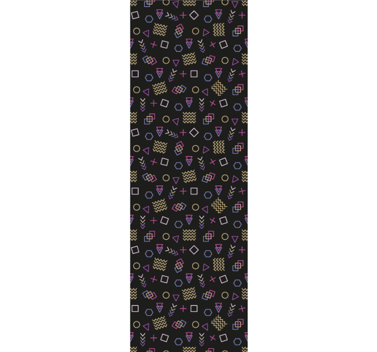 Retro vzor potěšení Geometrická tapeta - TenStickers