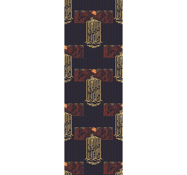 Retro vodopád krajina Další vintage tapeta - TenStickers