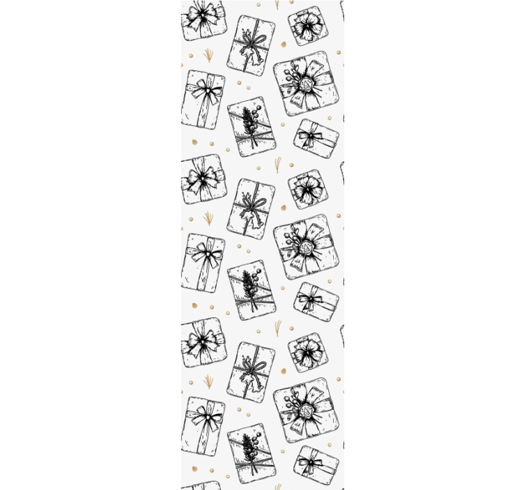 Dárkové luky vzory Vánoční tapeta - TenStickers