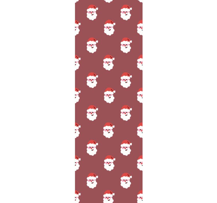 Santa claus červený vzor vánoční tapeta - TenStickers
