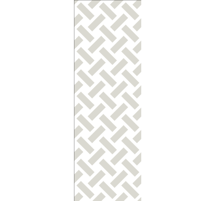 Geometrický bílý čtvercový vzor tapeta - TenStickers