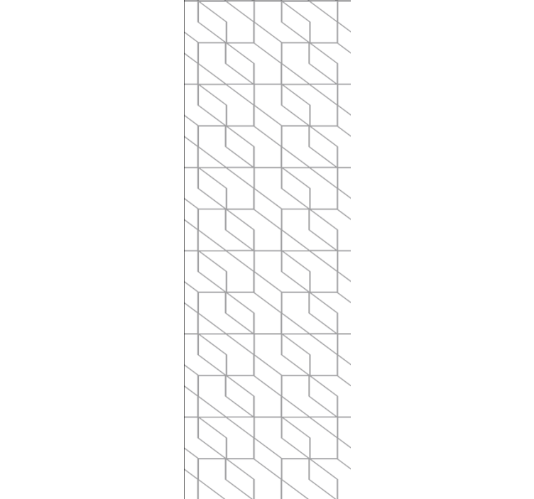 Geometrické minimalistické bílé čtvercové tapeta - TenStickers