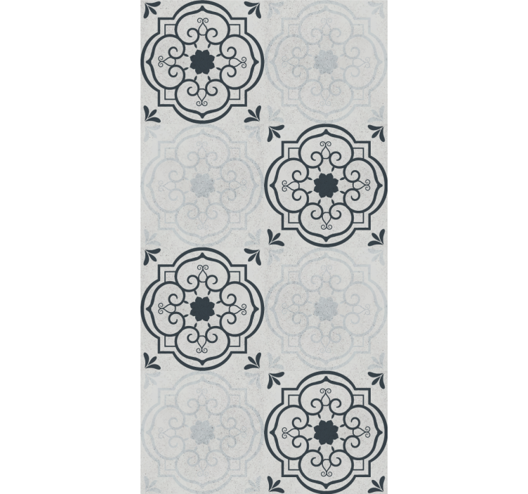 Elegantní šedé dlaždice Kuchyňská tapeta - TenStickers