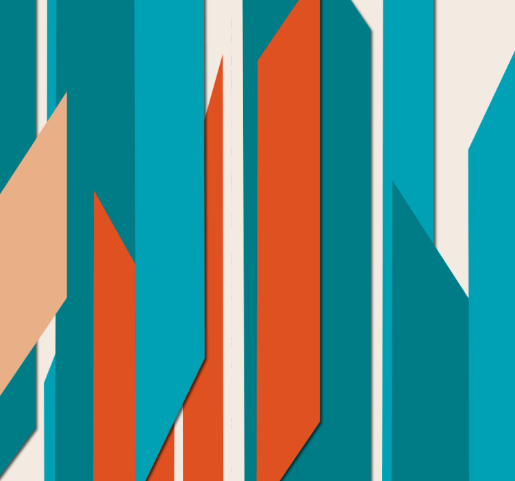 Geometrický design stěny Geometrická tapeta - TenStickers