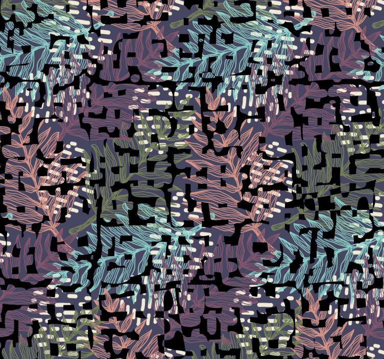 Digitální vzor listů Dopisní tapeta - TenStickers