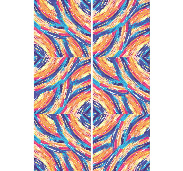 živé tahy štětcem Abstraktní tapeta - TenStickers