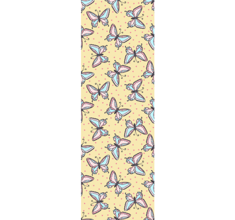 Srdce s motýl tapeta - TenStickers