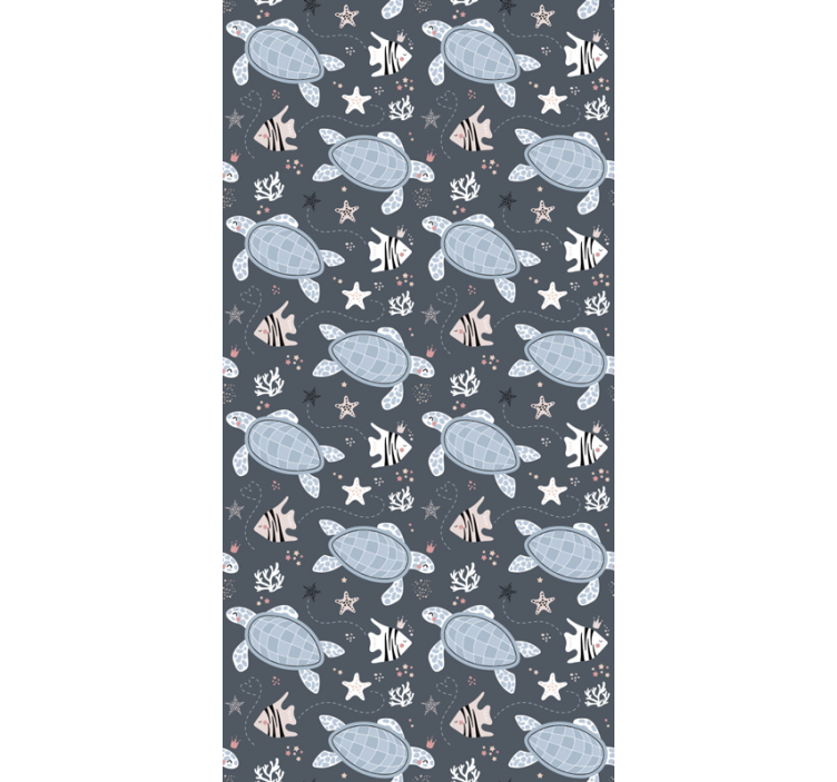 želvy a ryby pod mořem dětské tapeta - TenStickers