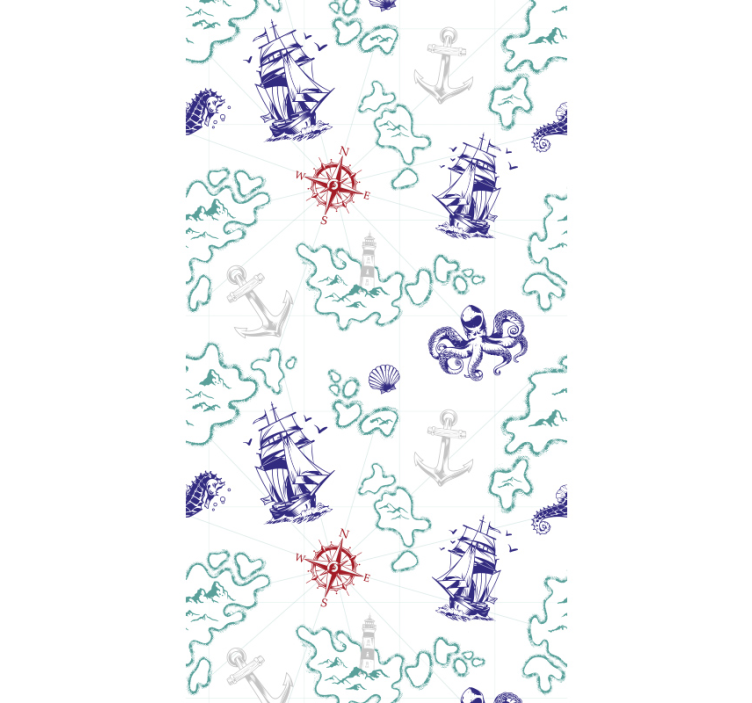 Poklad mapa děti dětské tapeta - TenStickers