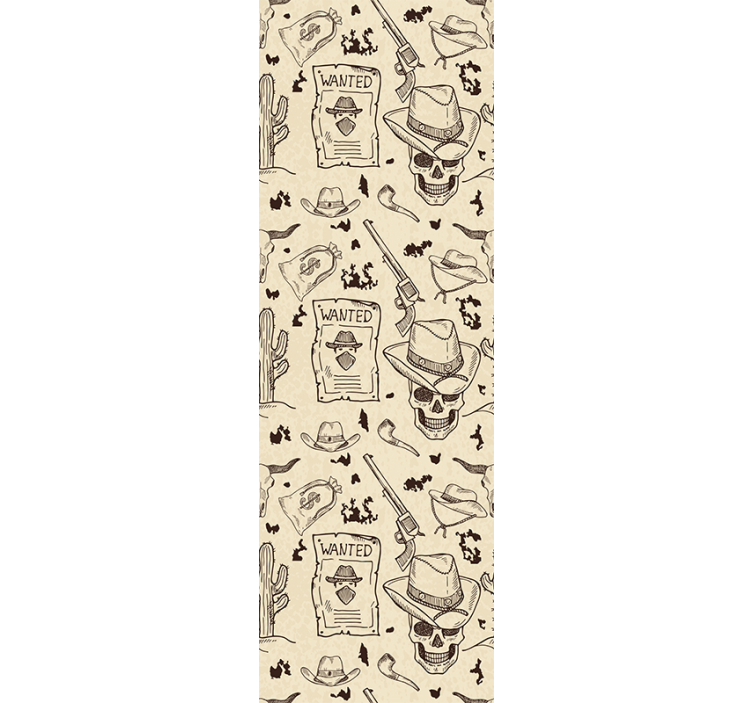 Západní ikony ložnice tapeta - TenStickers