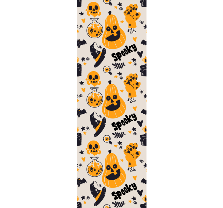 Strašidelné dýně halloween tapeta - TenStickers