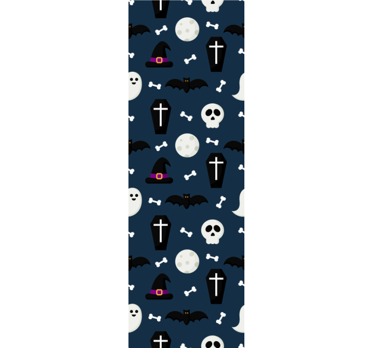 Roztomilý rakev vzor halloween tapeta - TenStickers