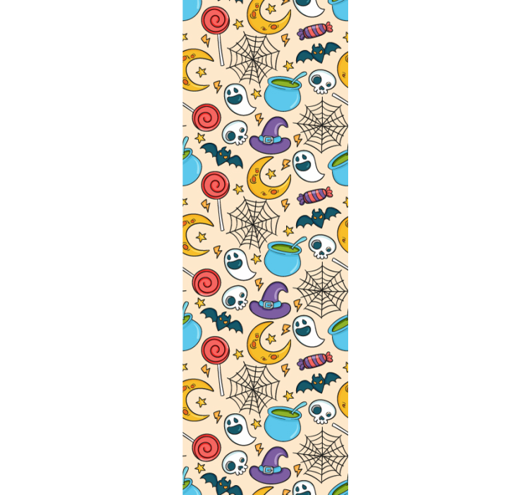 Strašidelný barevný vzor Tapeta pro předvečer Všech svatých - TenStickers