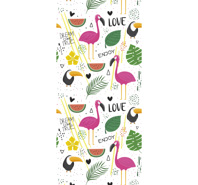 Plameňáků sny Tapeta do dětského pokoje - TenStickers