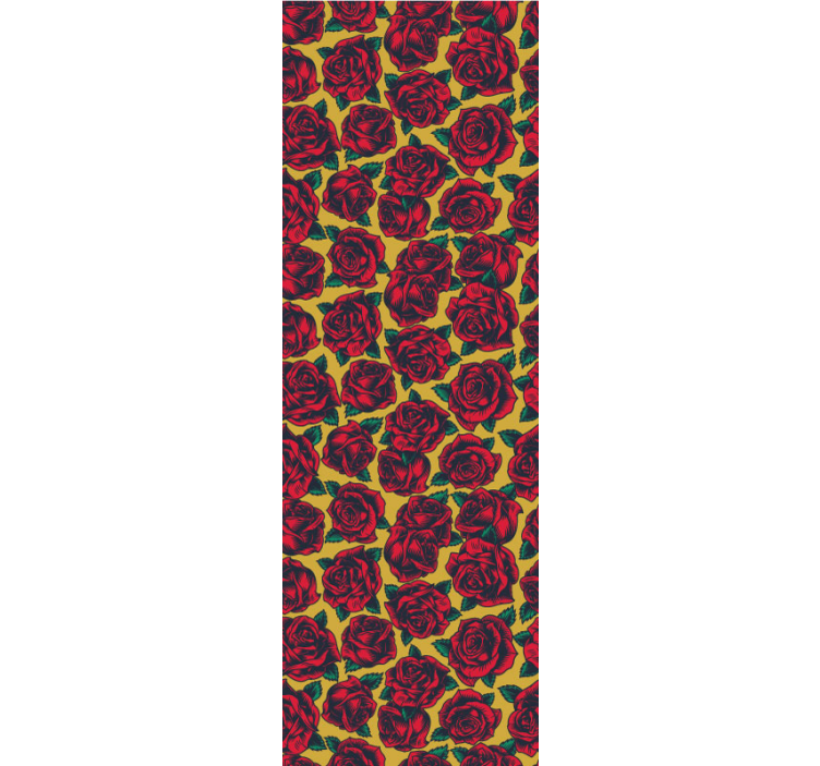 Vzorovaný růže květinová tapeta - TenStickers