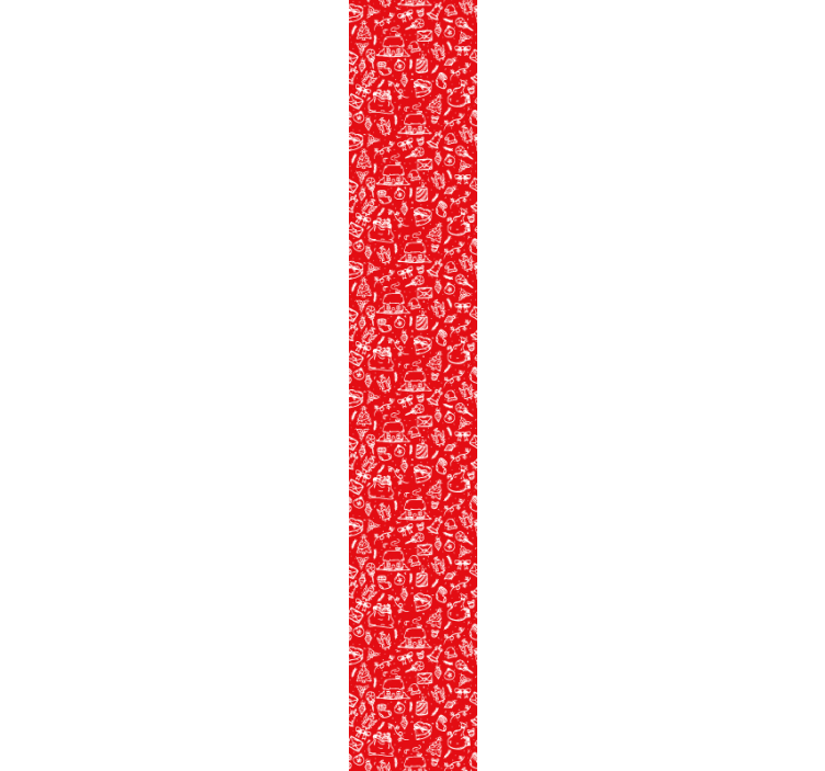 Květinový červený vzor Příroda tapeta - TenStickers