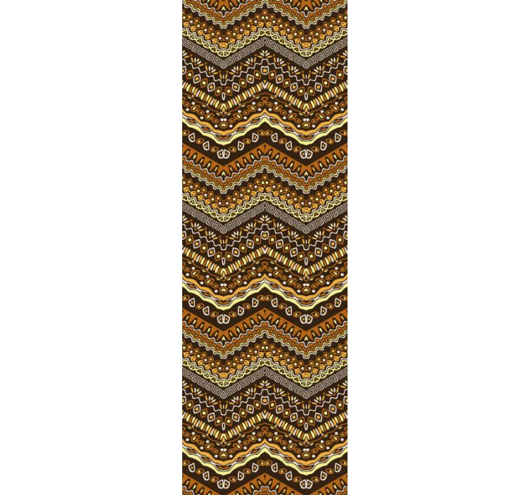 Hnědé tažené africké domorodé umění tapeta - TenStickers