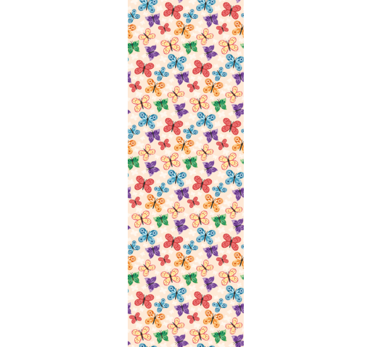 Barevné motýlí hrátky Motýlí tapeta - TenStickers