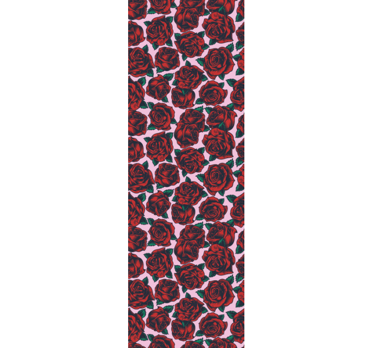 červené růže květinové tapeta - TenStickers