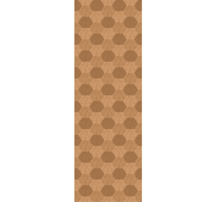 šestiúhelník dřevěné textury efekt tapeta - TenStickers