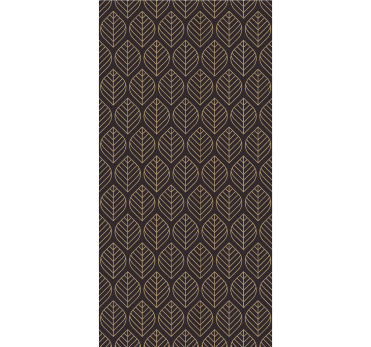 Elegantní listový vzor Dopisní tapeta - TenStickers