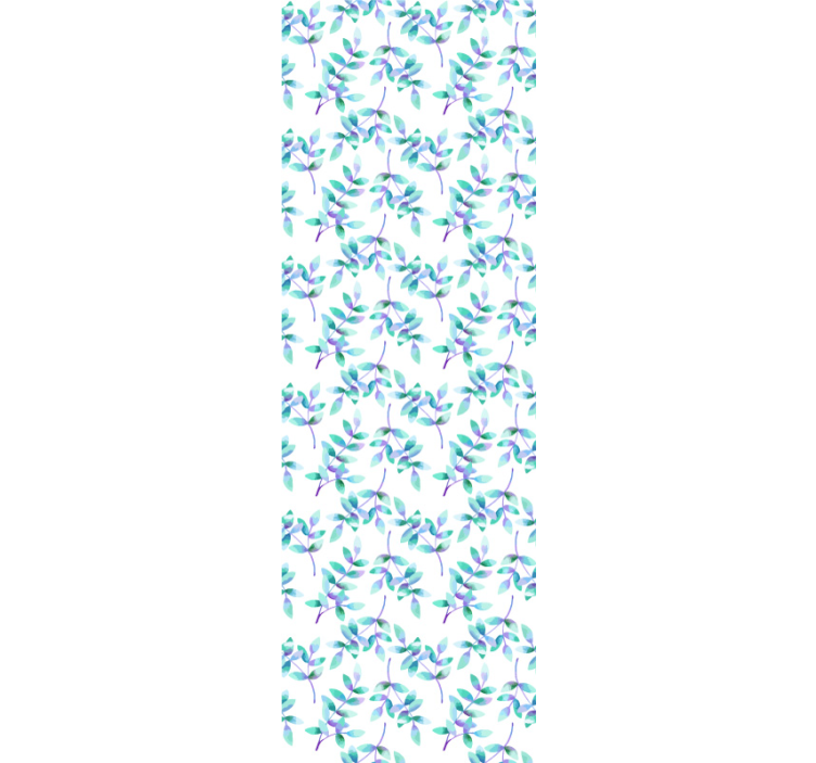 Květiny na světle větví modré květinové tapeta - TenStickers