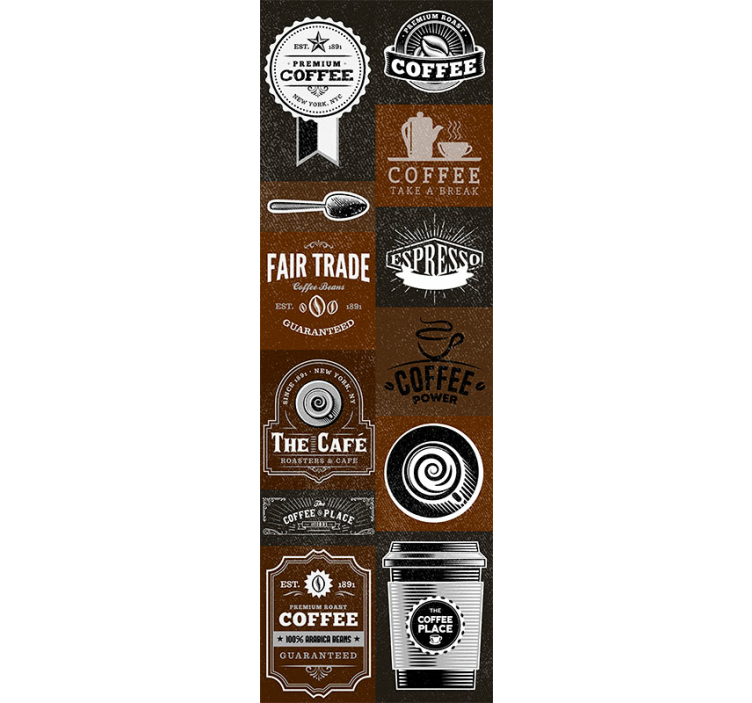 Káva ilustrace 3d dopis tapeta - TenStickers