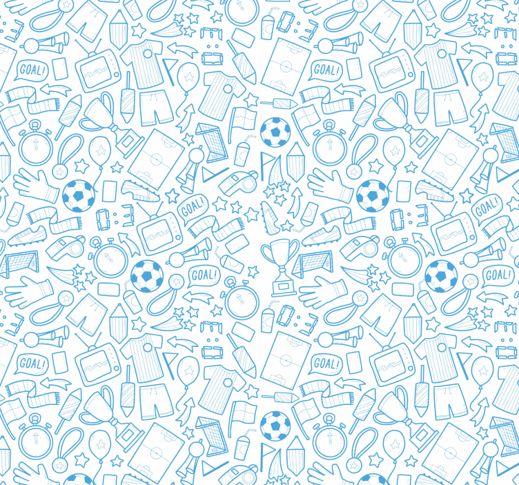 Fotbal, fotbal doodle ilustrace tapeta - TenStickers
