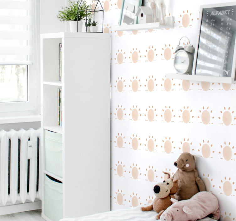 Abstraktní minimální slunce abstraktní tapeta - TenStickers