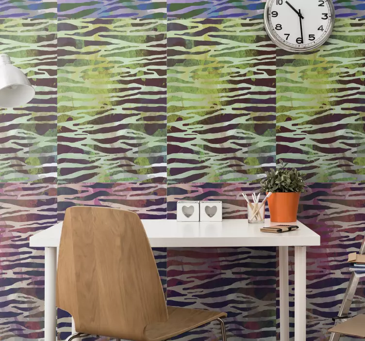 Abstraktní zebra tisk zvířecí tapeta - TenStickers