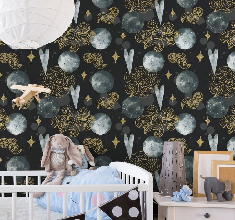 Akvarel noční hvězda tapeta - TenStickers