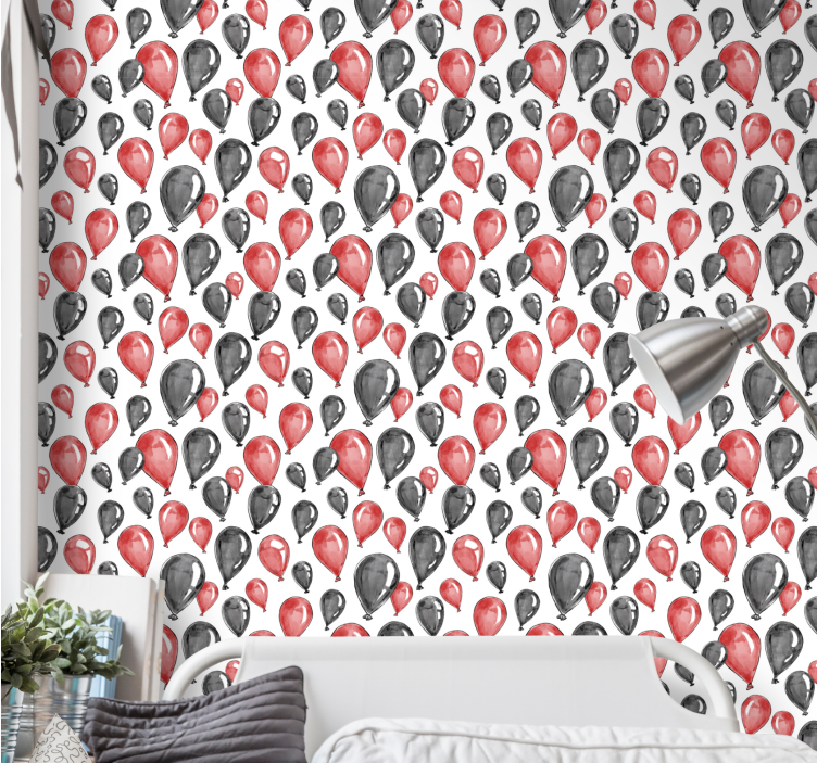 Barevné akvarel balónky děti tapeta - TenStickers