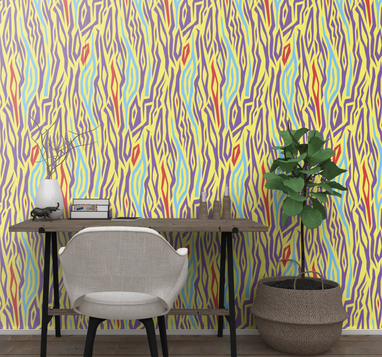 Barevné vlny Abstraktní tapeta - TenStickers