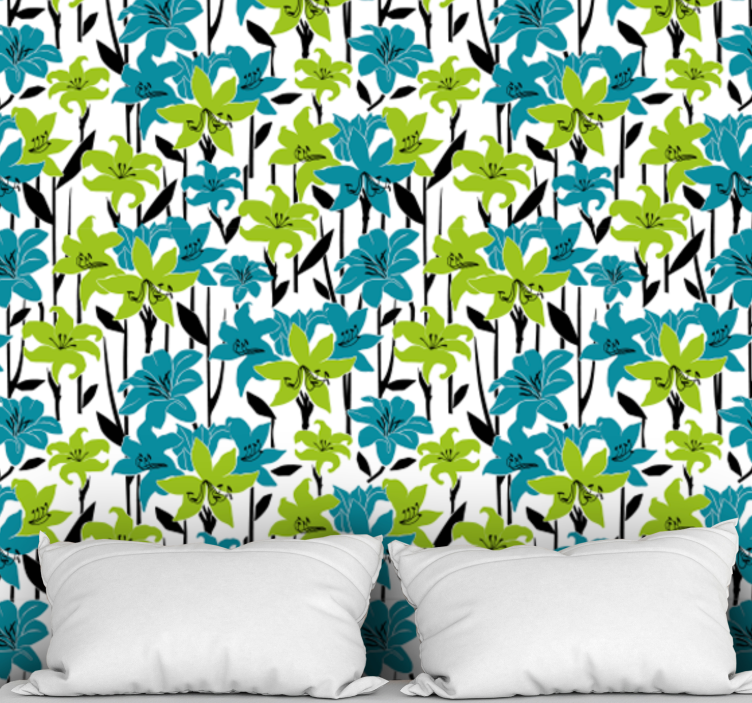 Barevný květinový květ květinová tapeta - TenStickers